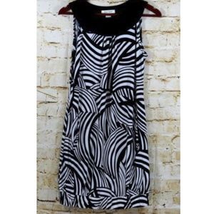 WHBM  Black White Abstract Dress